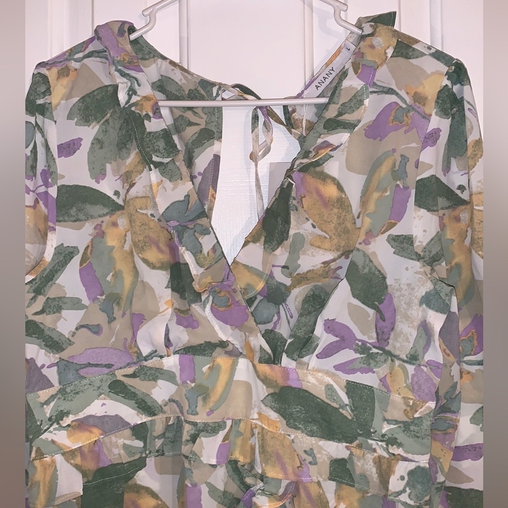ANANY Ruffled Dress size Large - Picture 3 of 16